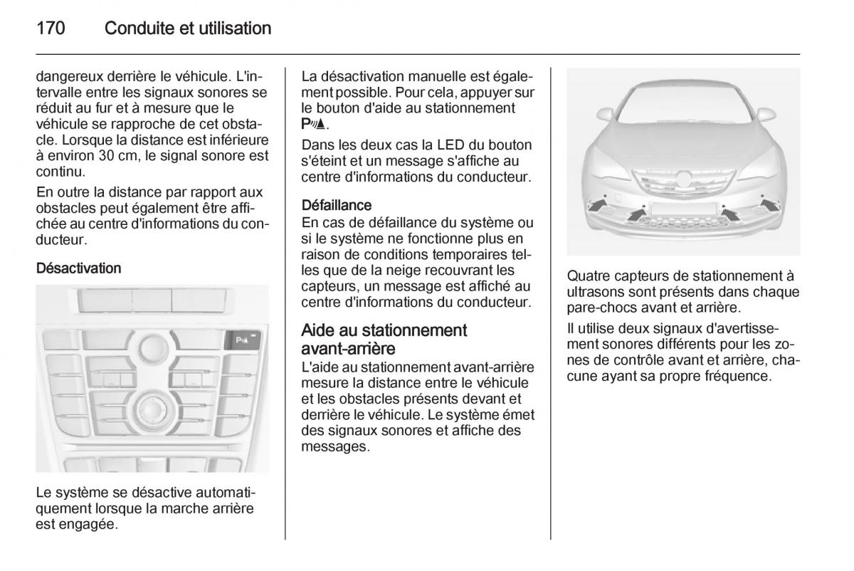 Opel Cascada Cabrio manuel du proprietaire / page 172