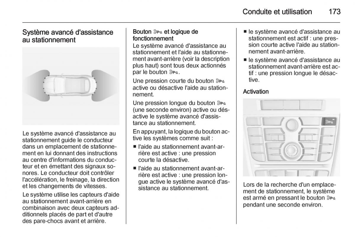 Opel Cascada Cabrio manuel du proprietaire / page 175