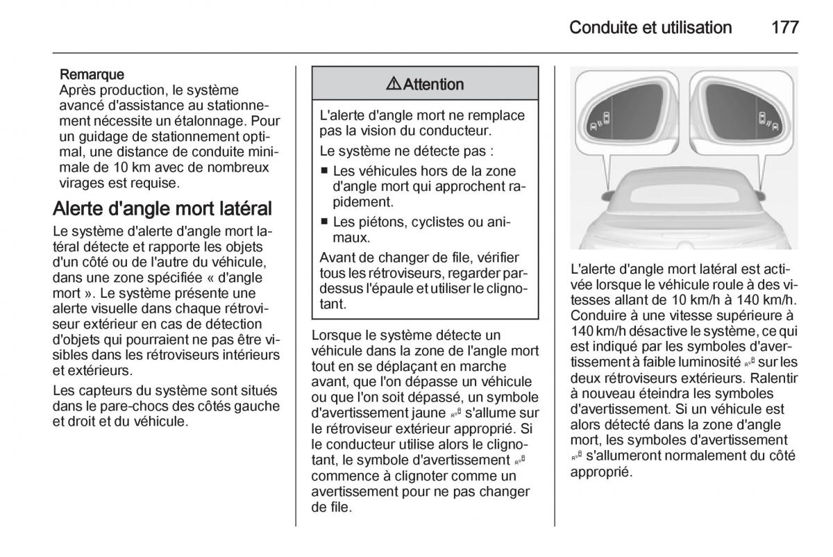 Opel Cascada Cabrio manuel du proprietaire / page 179