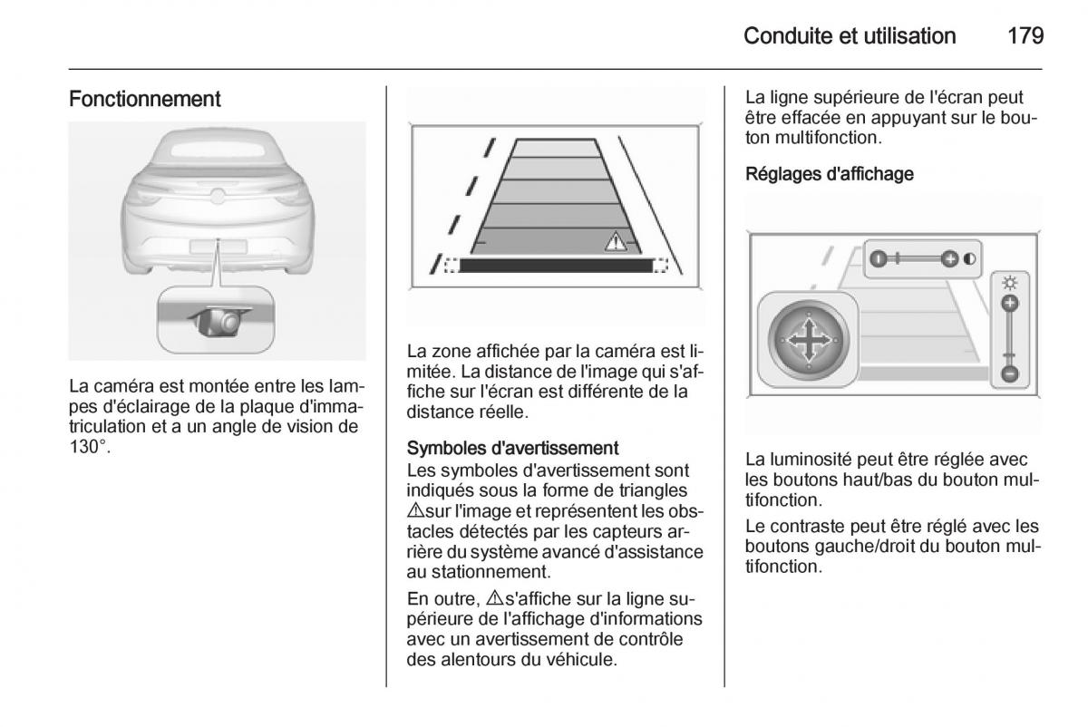 Opel Cascada Cabrio manuel du proprietaire / page 181