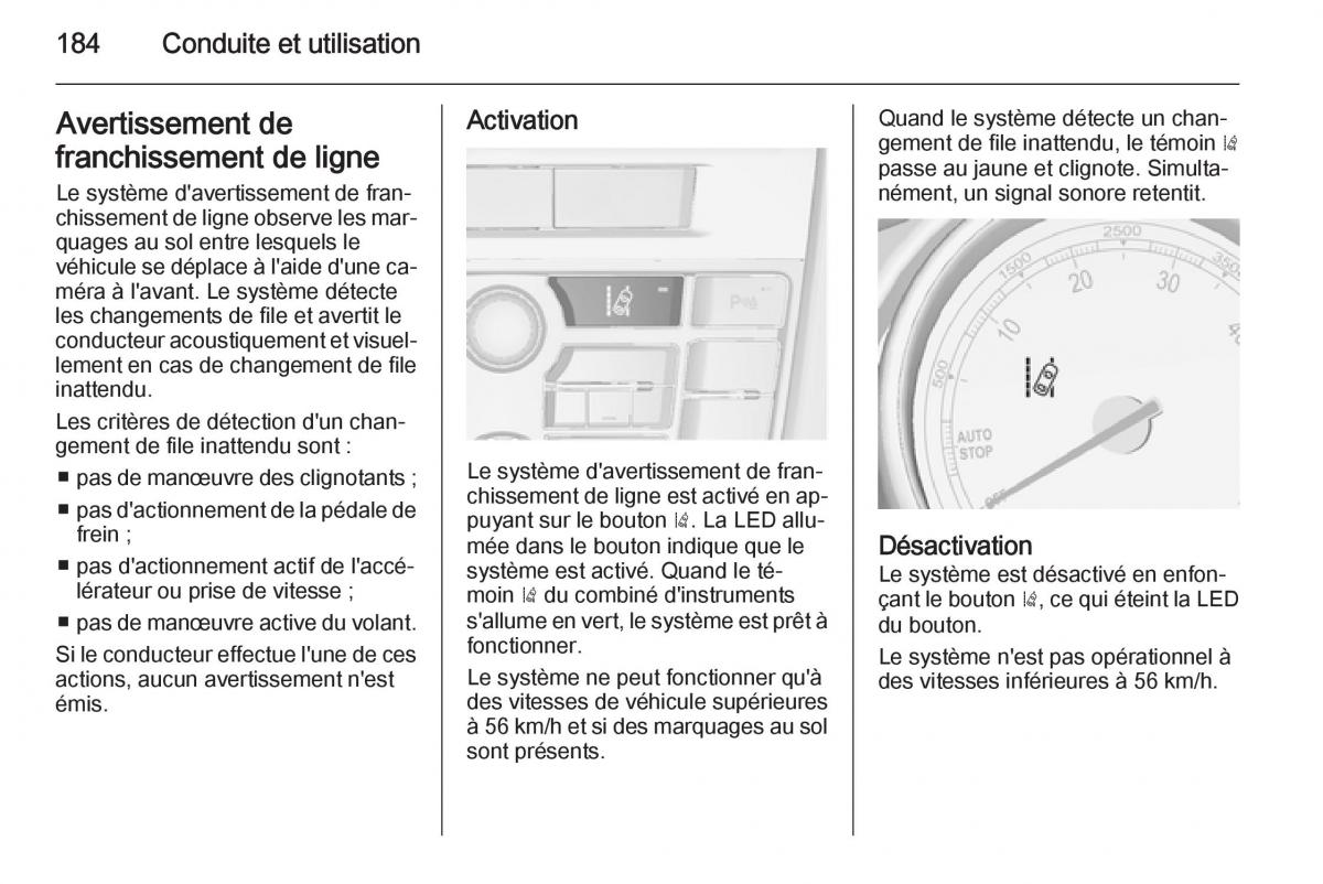 Opel Cascada Cabrio manuel du proprietaire / page 186