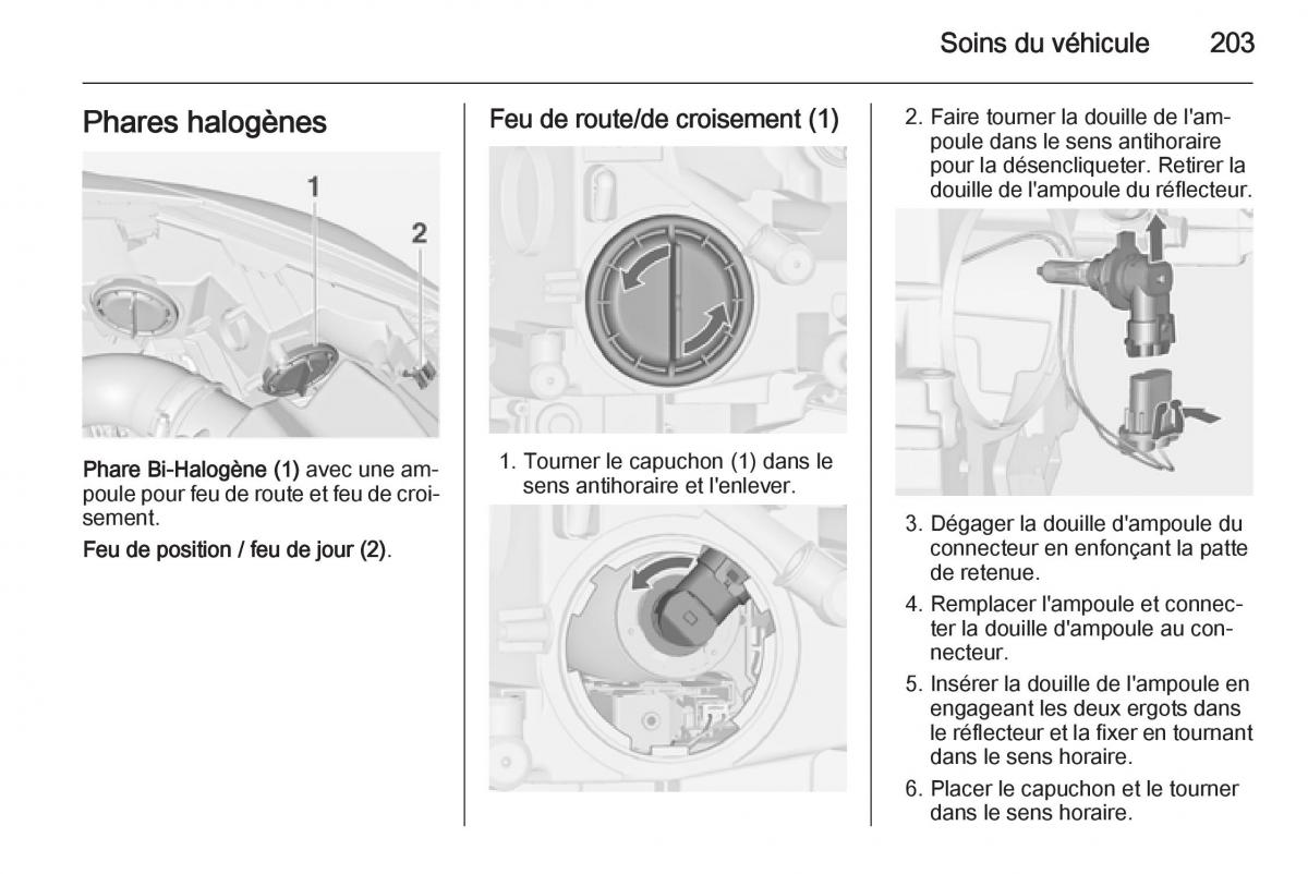 Opel Cascada Cabrio manuel du proprietaire / page 205