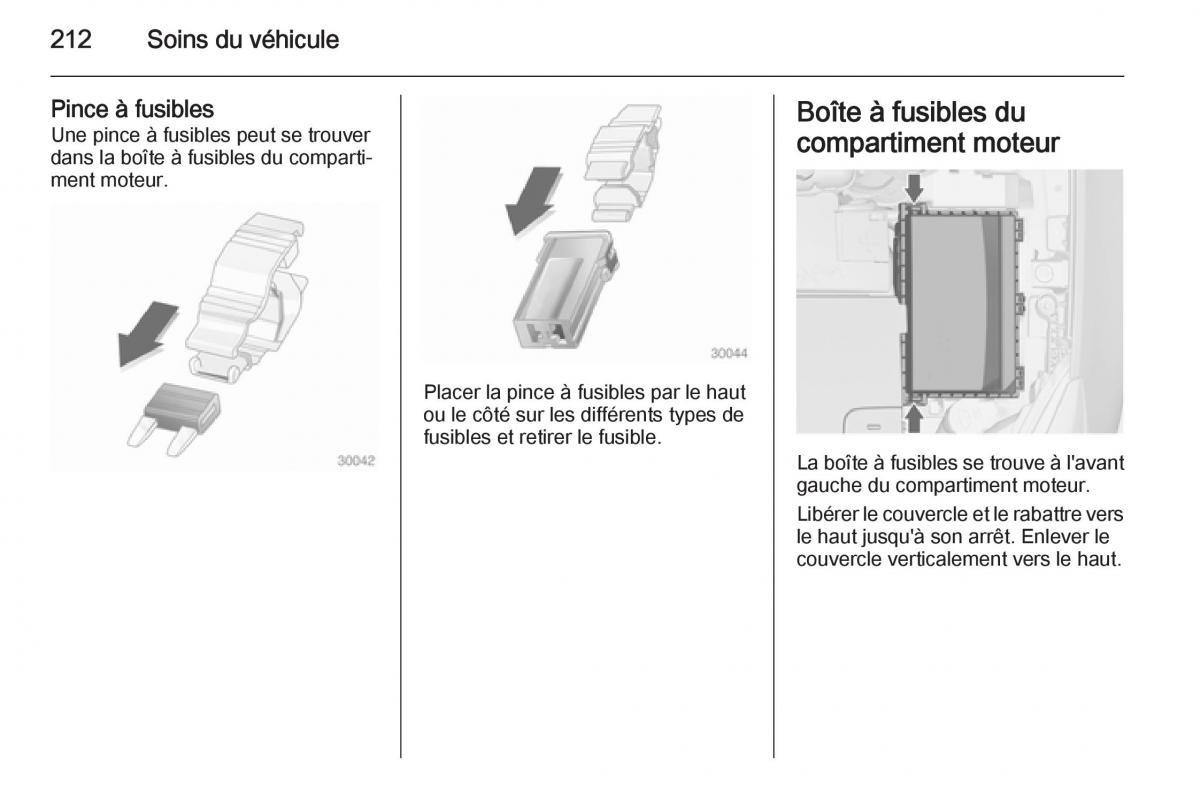 Opel Cascada Cabrio manuel du proprietaire / page 214