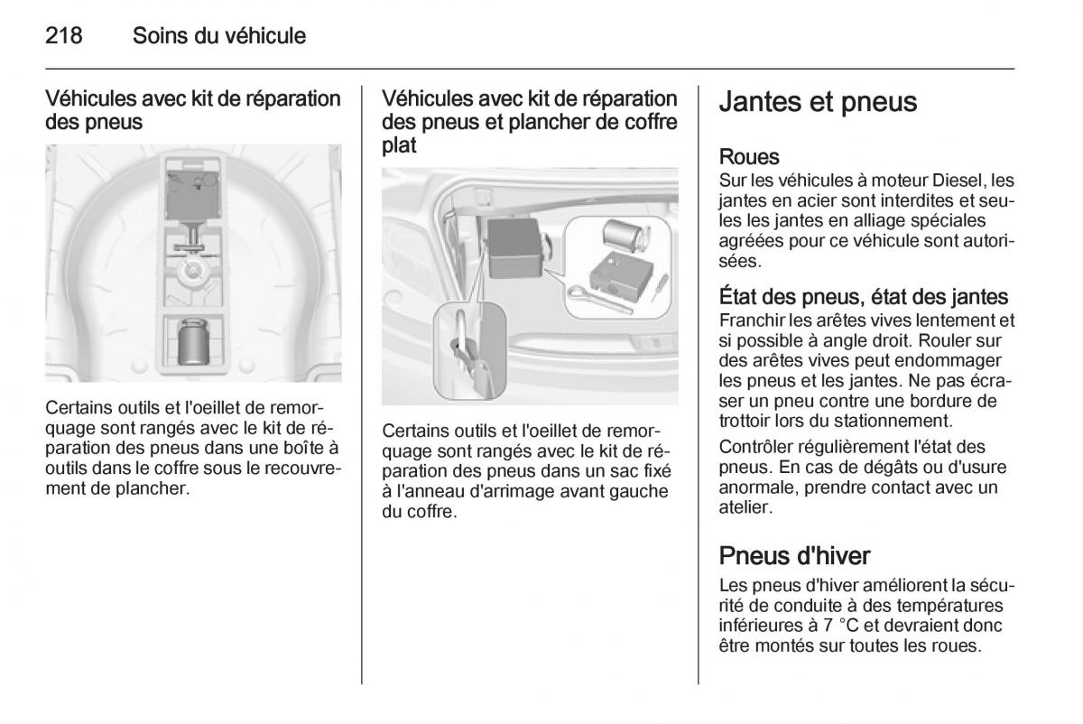 Opel Cascada Cabrio manuel du proprietaire / page 220