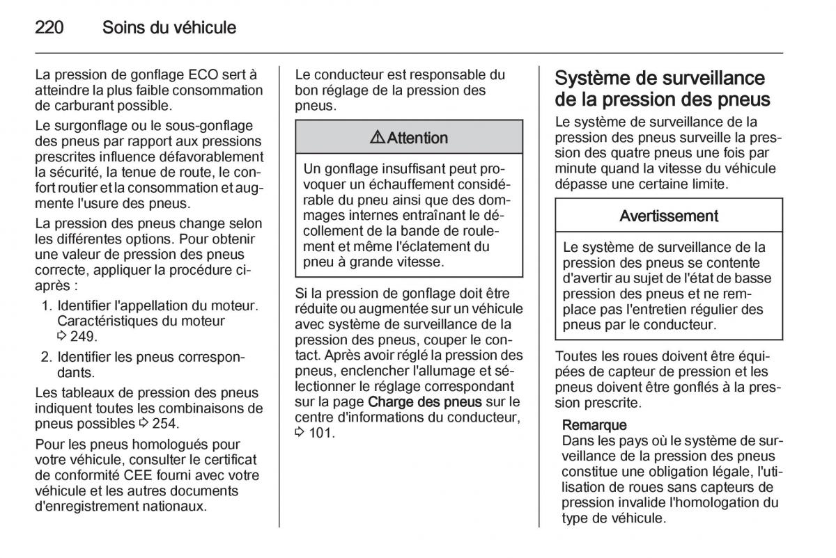 Opel Cascada Cabrio manuel du proprietaire / page 222