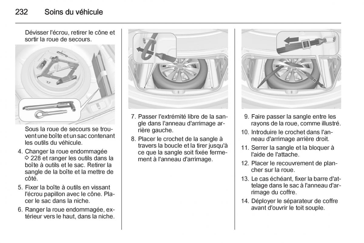 Opel Cascada Cabrio manuel du proprietaire / page 234