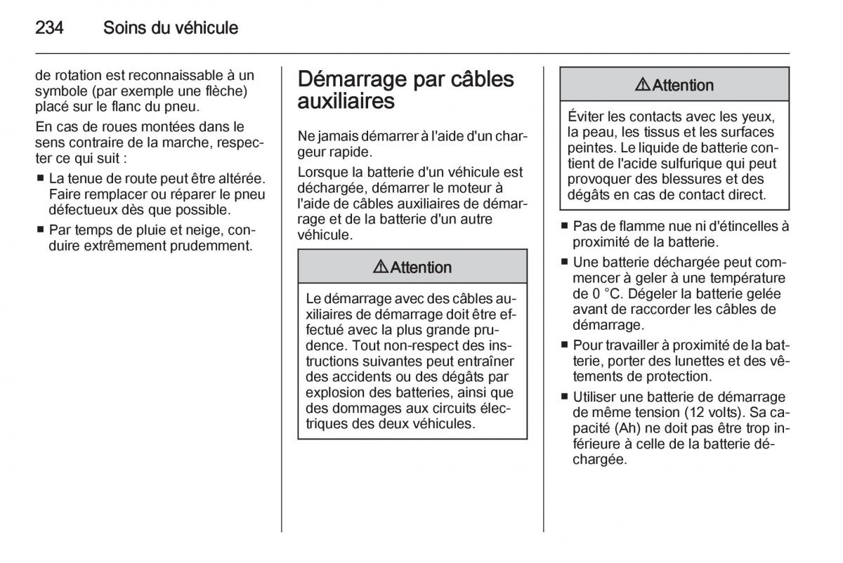 Opel Cascada Cabrio manuel du proprietaire / page 236