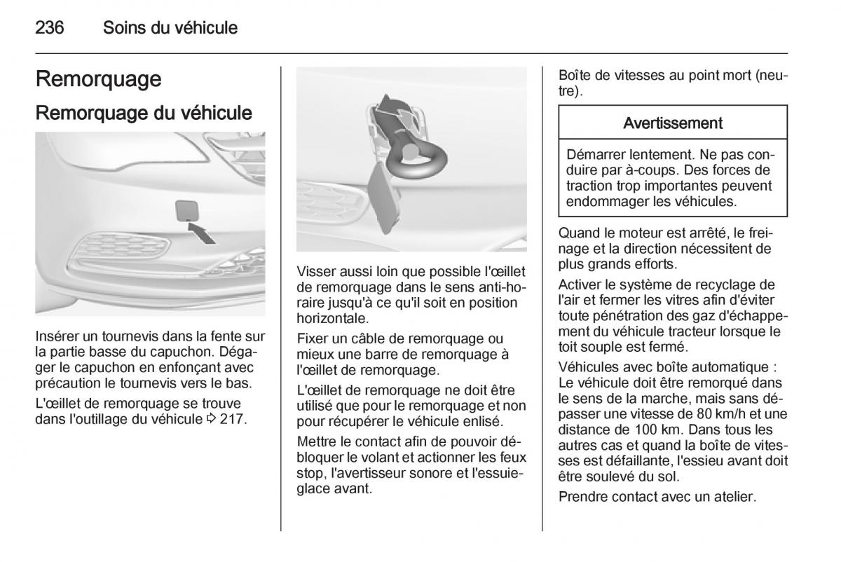 Opel Cascada Cabrio manuel du proprietaire / page 238