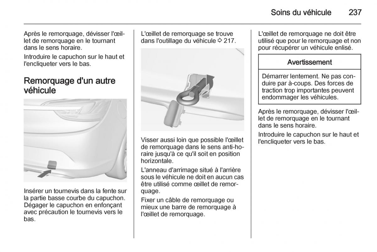 Opel Cascada Cabrio manuel du proprietaire / page 239