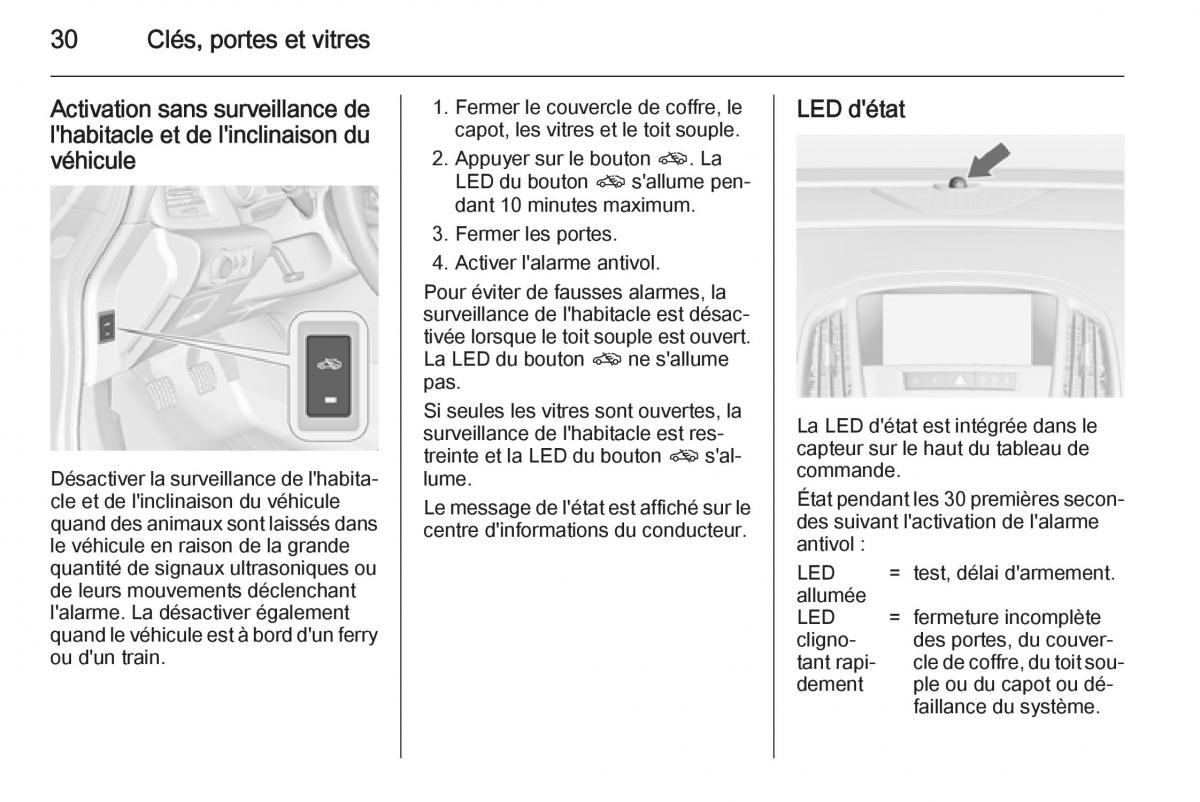 Opel Cascada Cabrio manuel du proprietaire / page 32