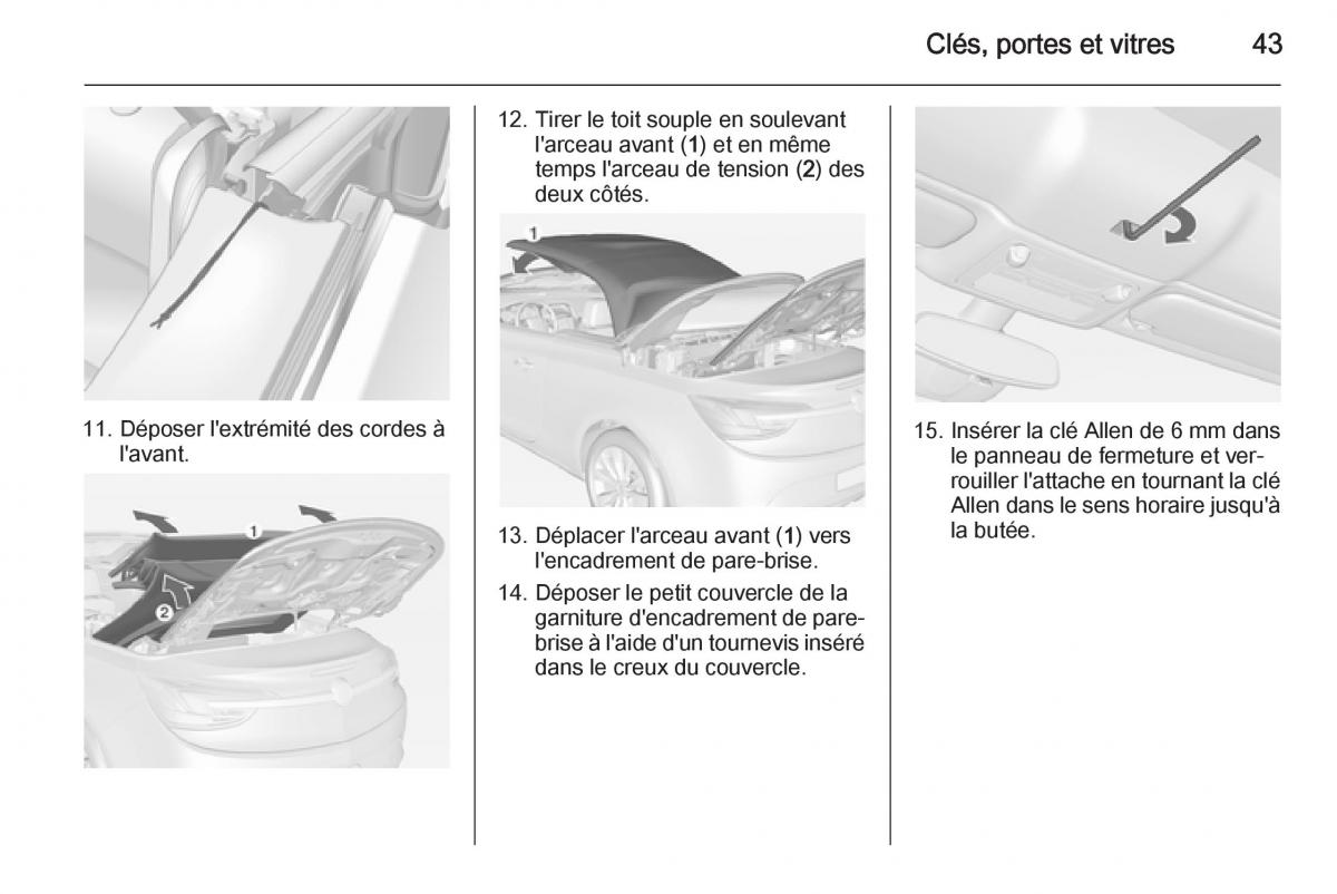 Opel Cascada Cabrio manuel du proprietaire / page 45