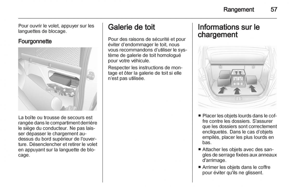 Opel Combo C manuel du proprietaire / page 57