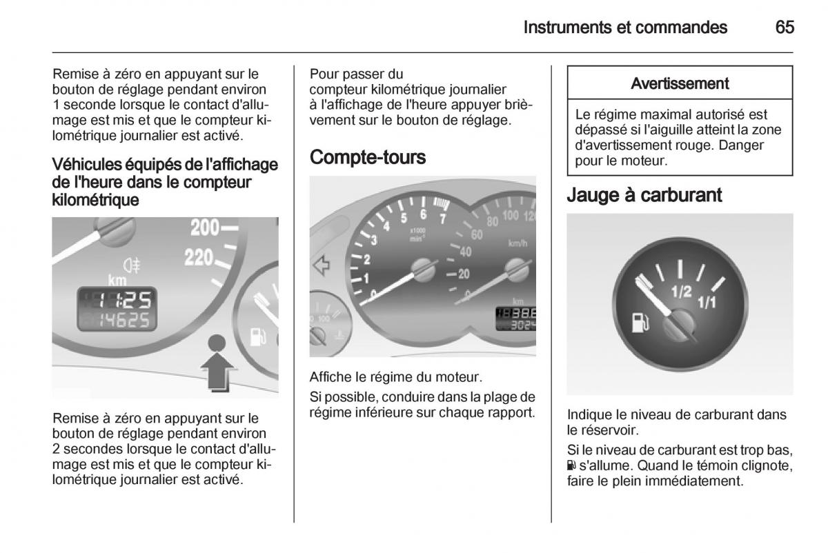 Opel Combo C manuel du proprietaire / page 65