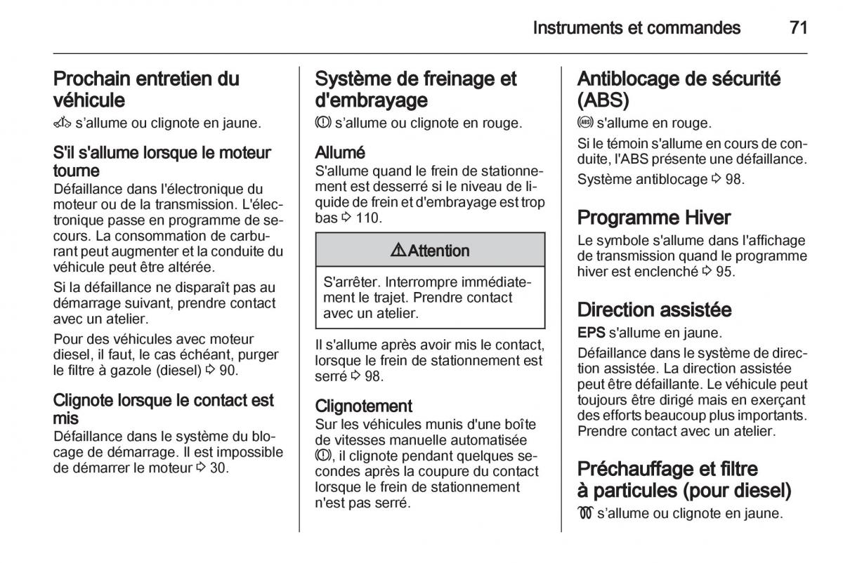 Opel Combo C manuel du proprietaire / page 71