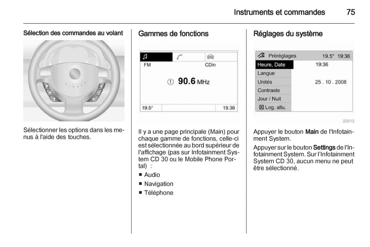 Opel Combo C manuel du proprietaire / page 75