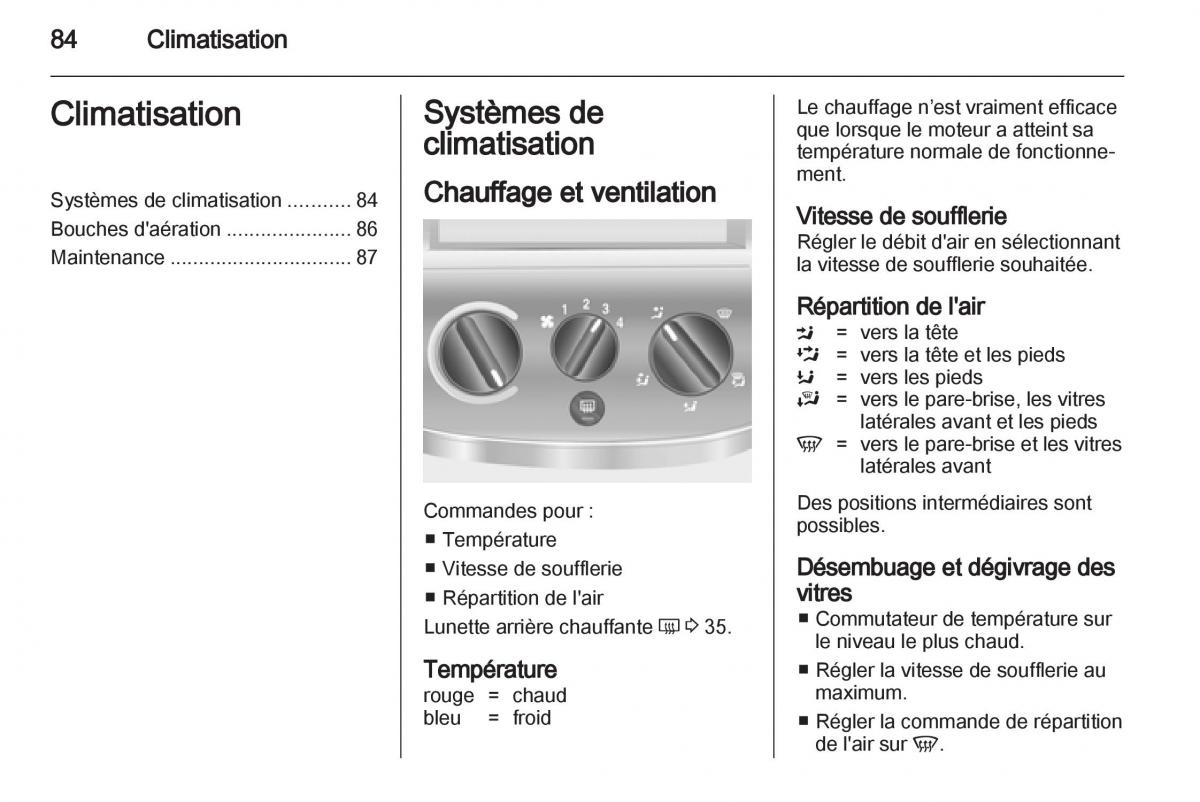 Opel Combo C manuel du proprietaire / page 84