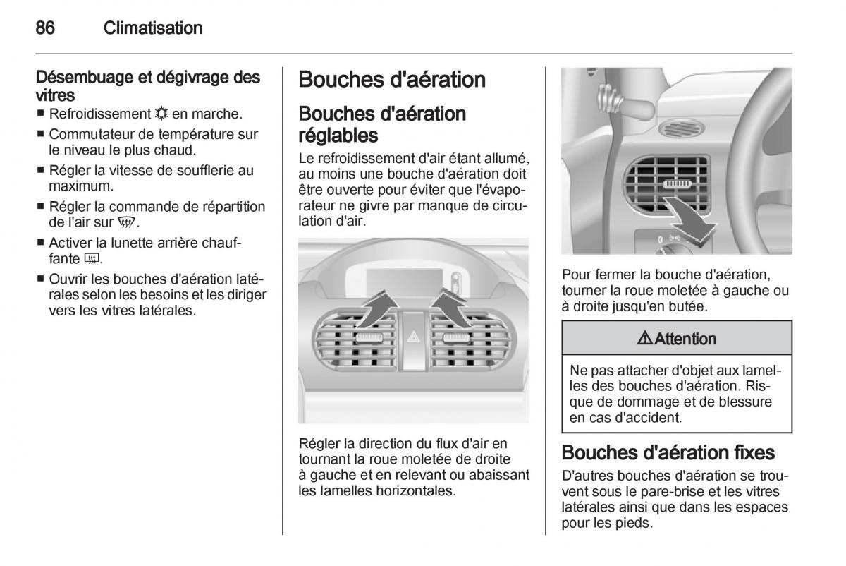 Opel Combo C manuel du proprietaire / page 86