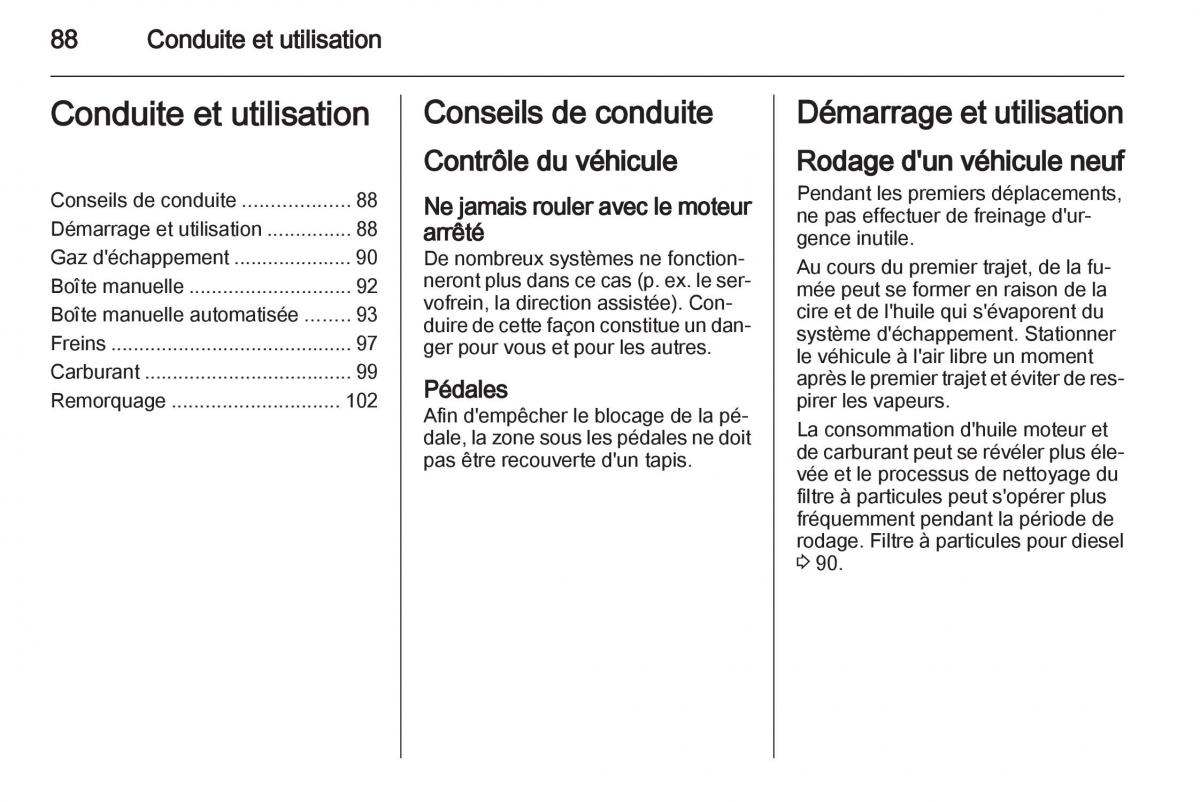 Opel Combo C manuel du proprietaire / page 88