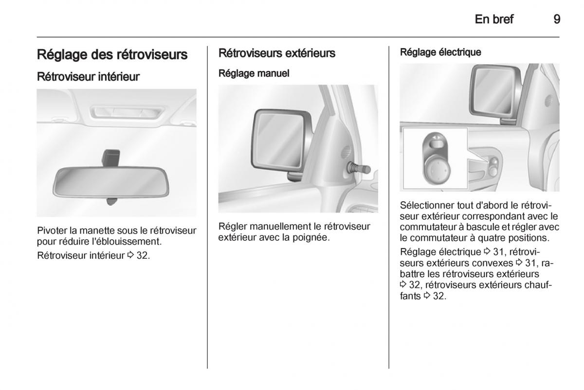 Opel Combo C manuel du proprietaire / page 9