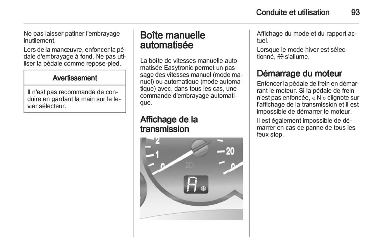 Opel Combo C manuel du proprietaire / page 93