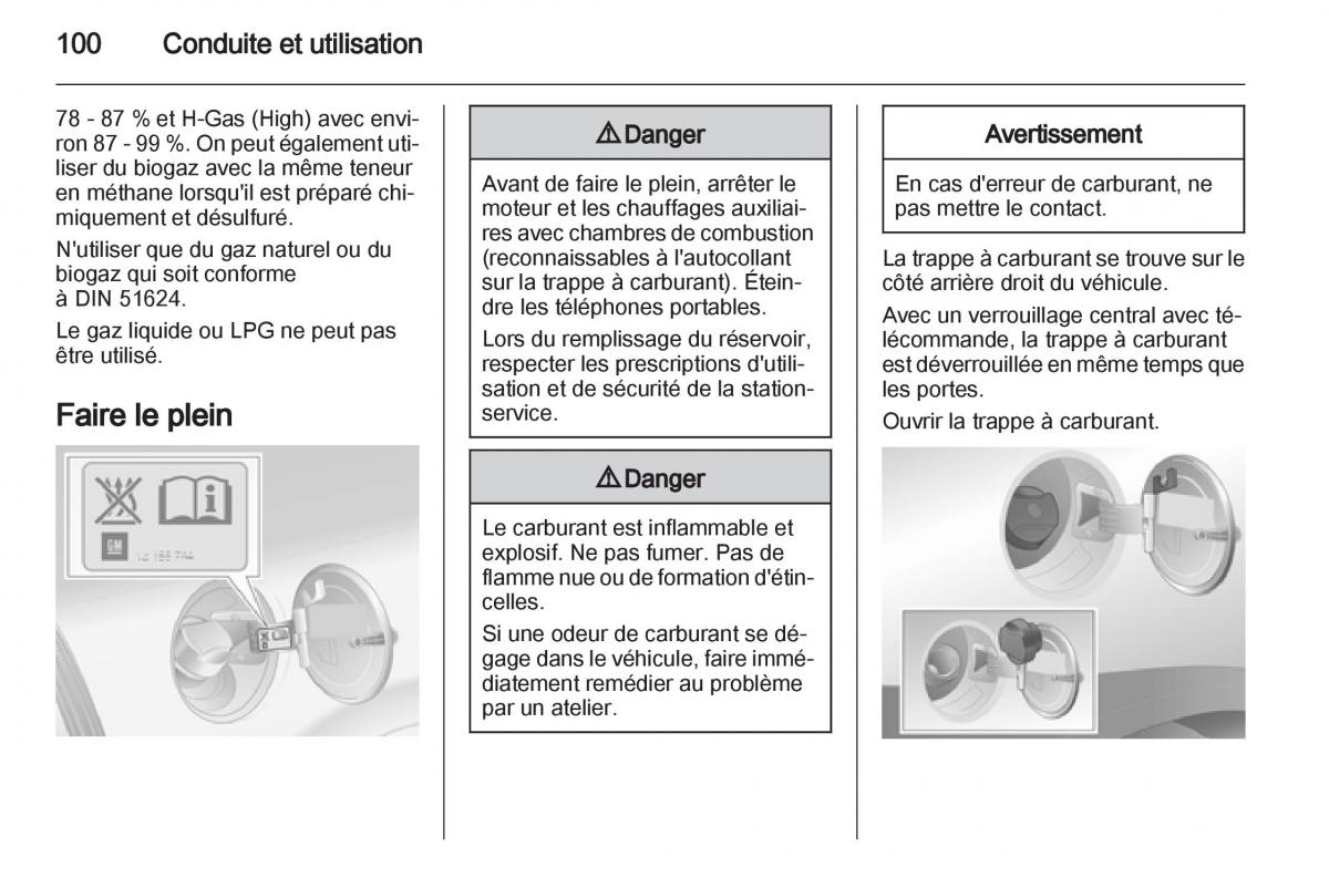 Opel Combo C manuel du proprietaire / page 100