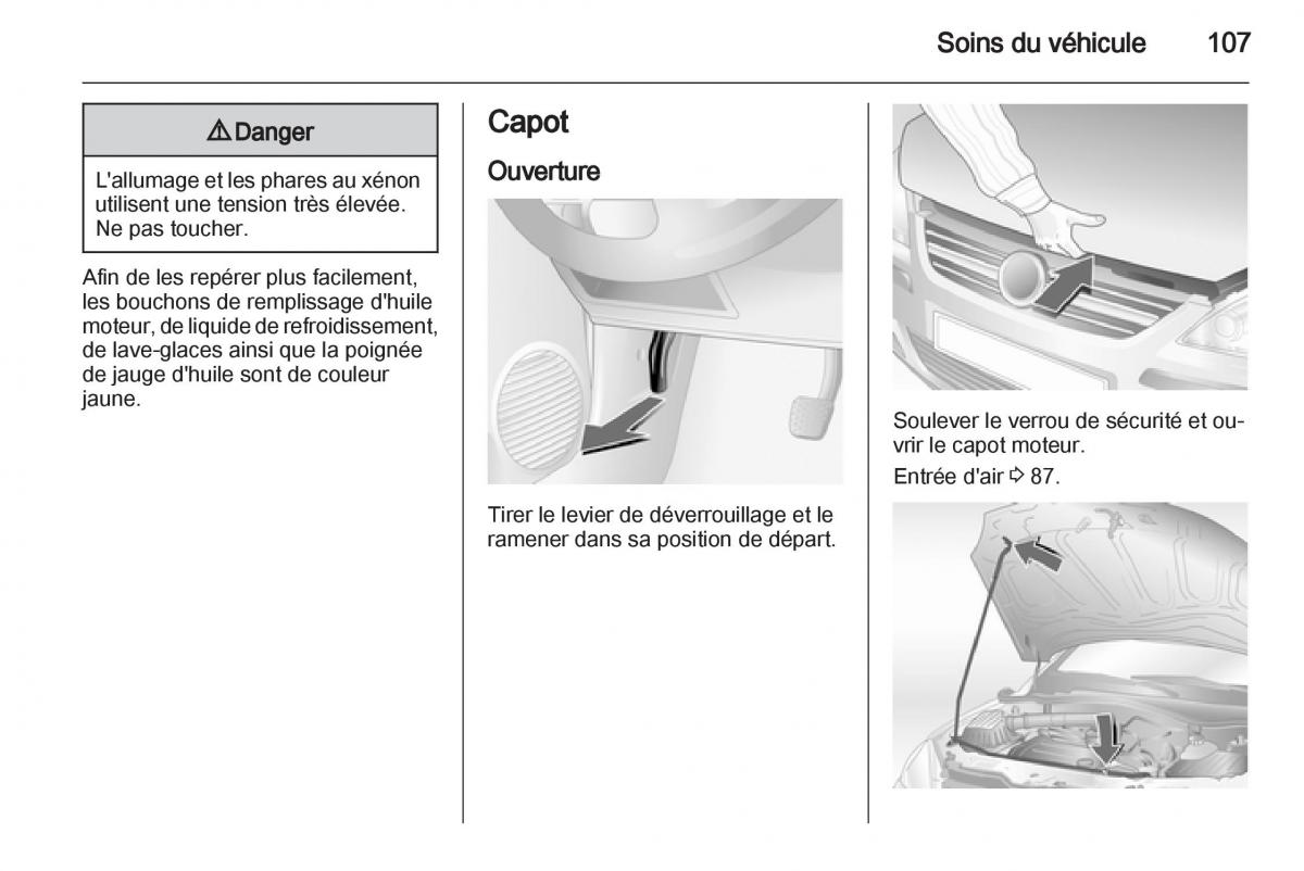 Opel Combo C manuel du proprietaire / page 107