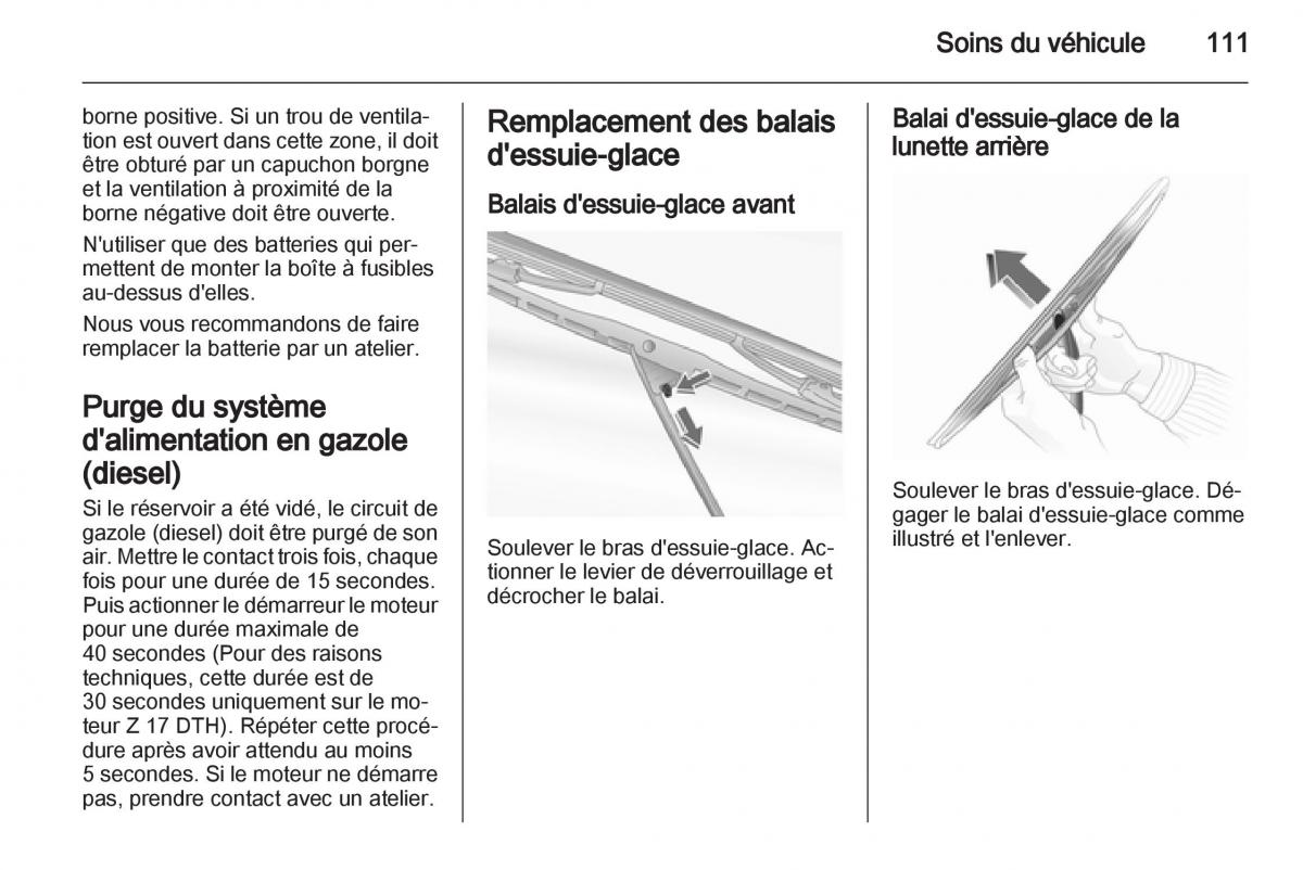 Opel Combo C manuel du proprietaire / page 111