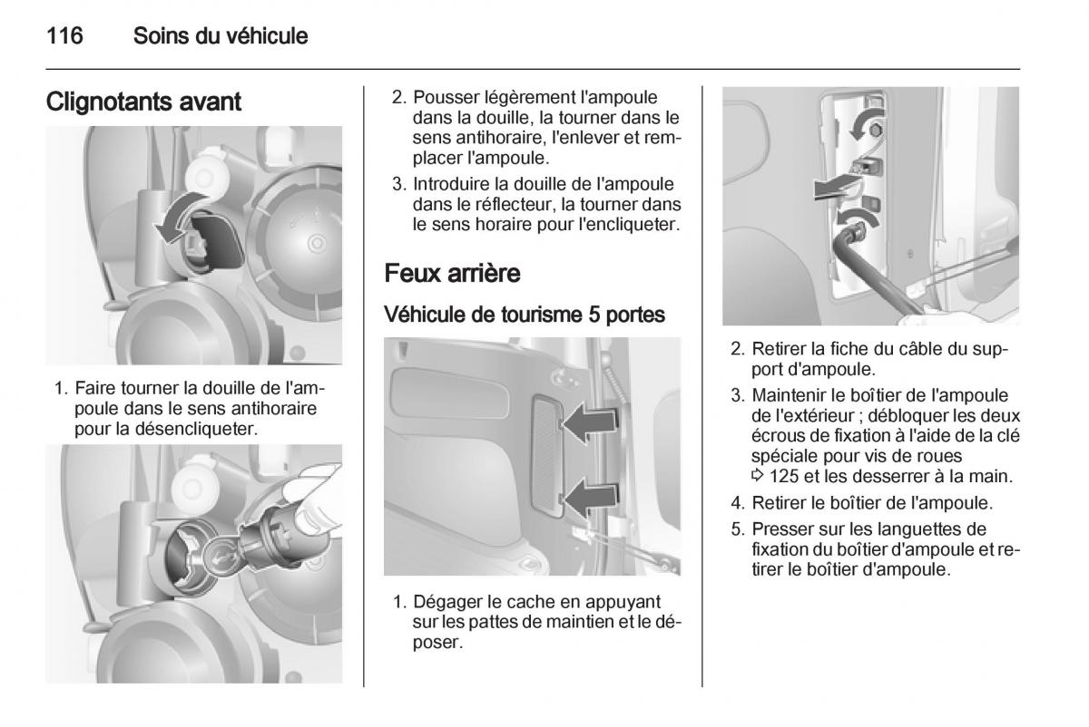 Opel Combo C manuel du proprietaire / page 116