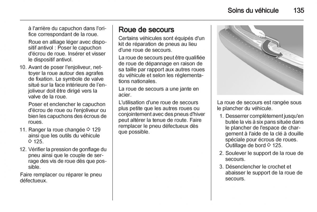 Opel Combo C manuel du proprietaire / page 135