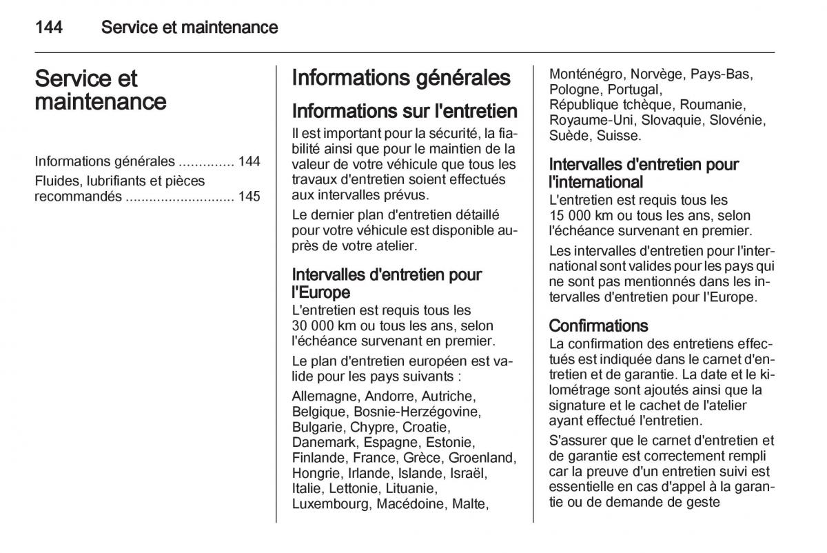 Opel Combo C manuel du proprietaire / page 144