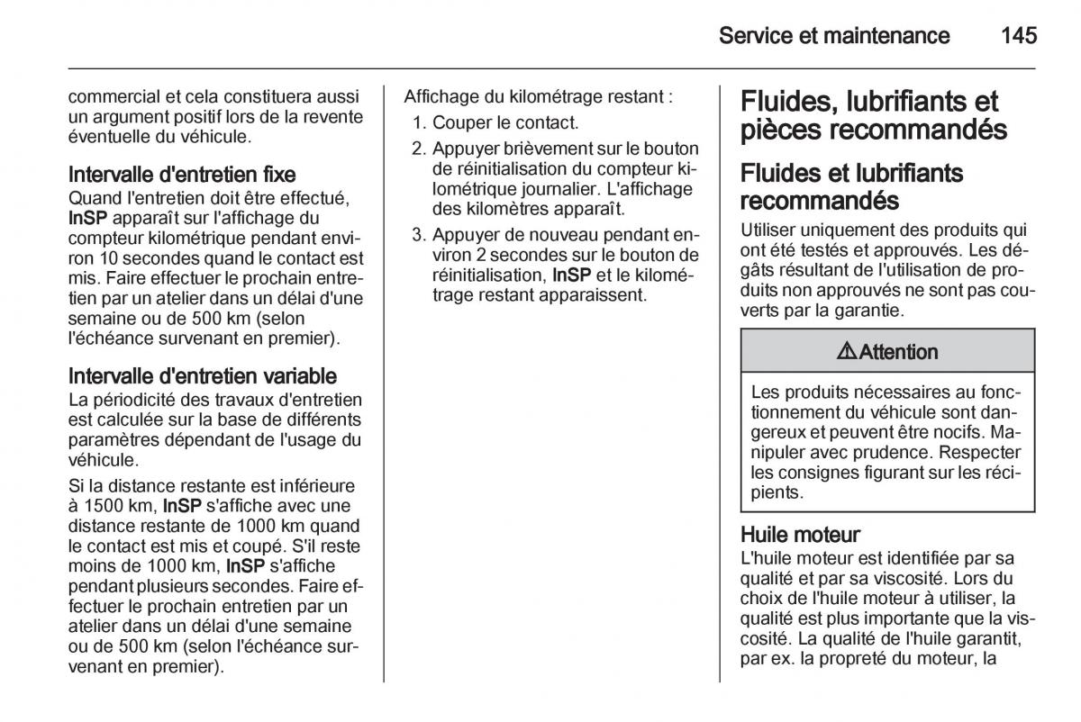 Opel Combo C manuel du proprietaire / page 145