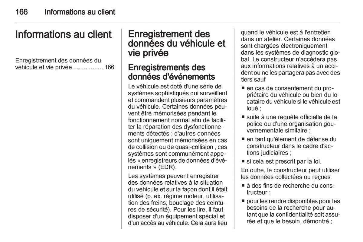 Opel Combo C manuel du proprietaire / page 166