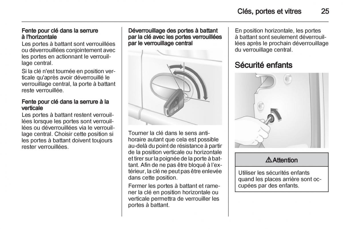 Opel Combo C manuel du proprietaire / page 25