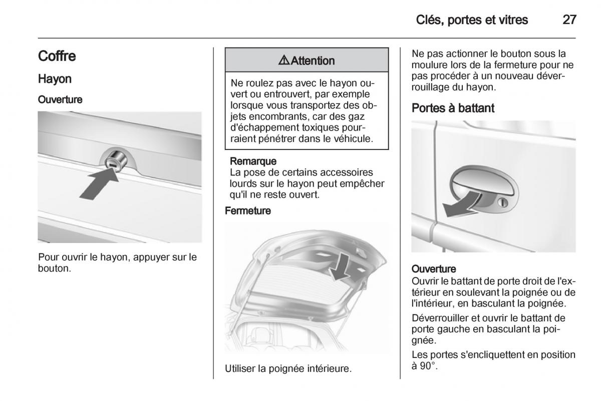 Opel Combo C manuel du proprietaire / page 27