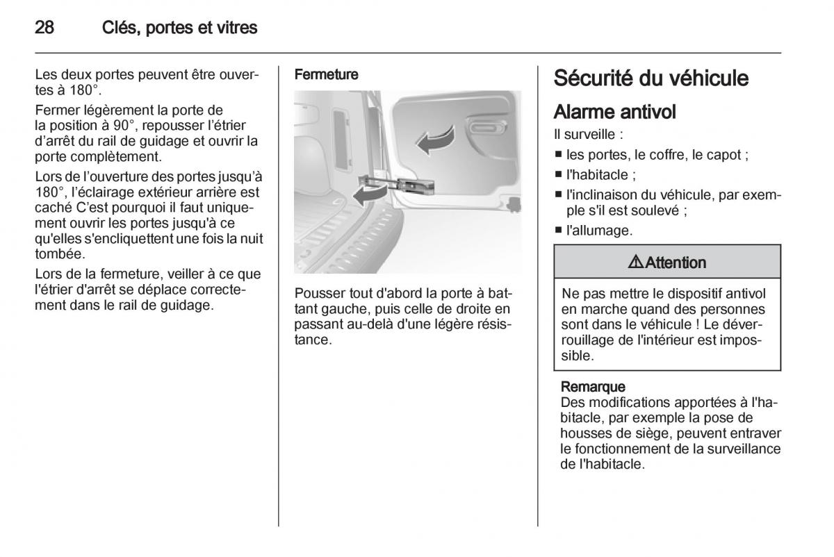 Opel Combo C manuel du proprietaire / page 28