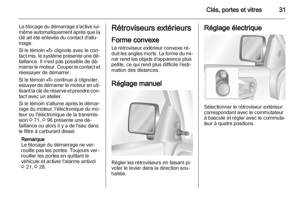 Opel Combo C manuel du proprietaire / page 31