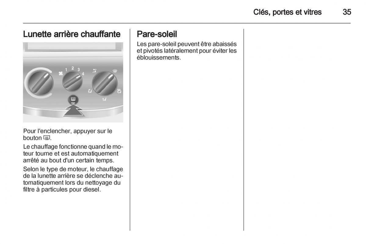 Opel Combo C manuel du proprietaire / page 35