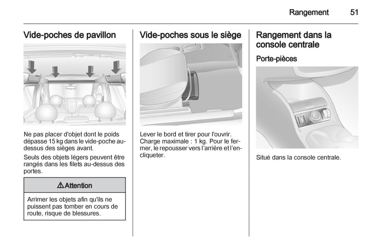 Opel Combo C manuel du proprietaire / page 51