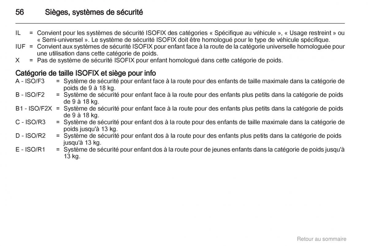 Opel Meriva B manuel du proprietaire / page 56