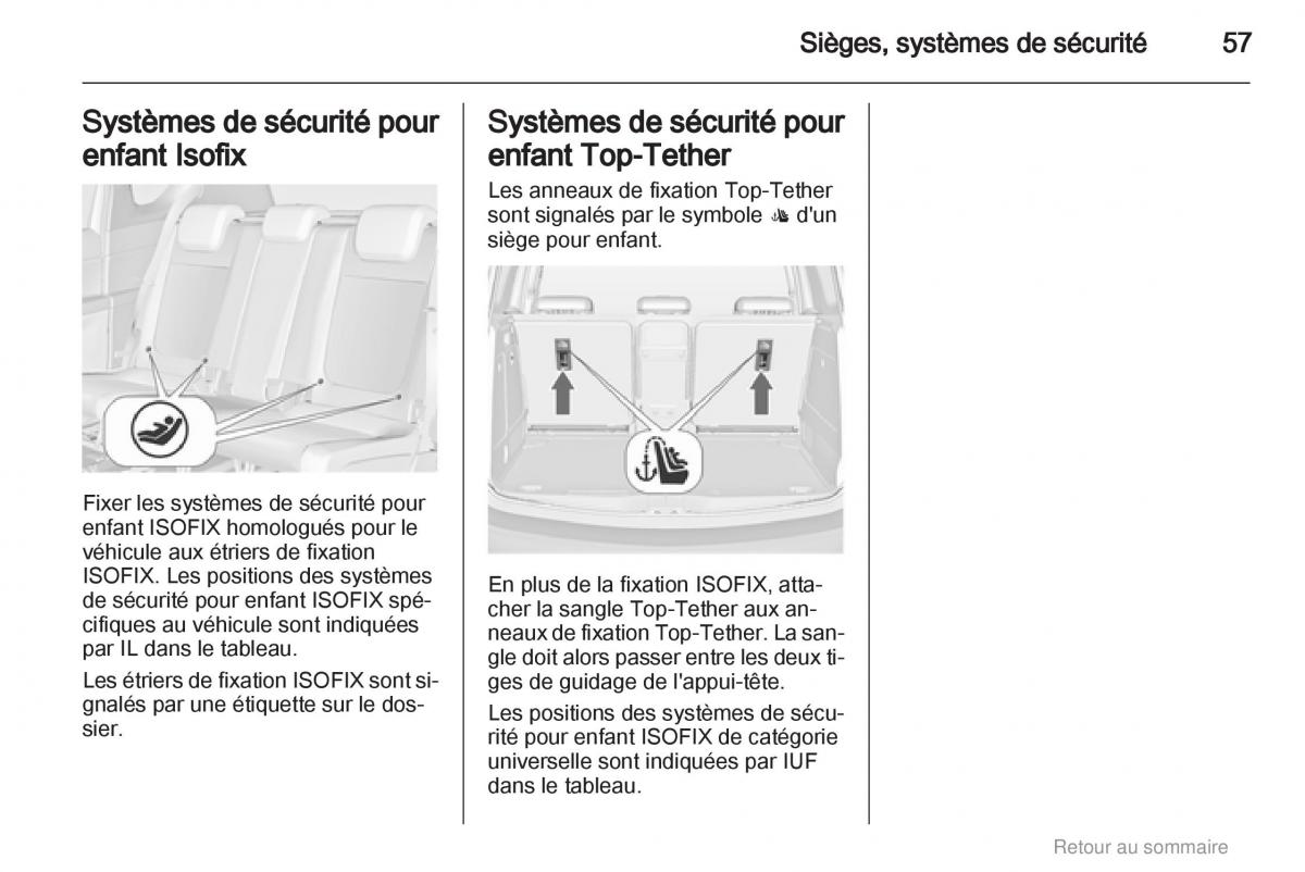 Opel Meriva B manuel du proprietaire / page 57