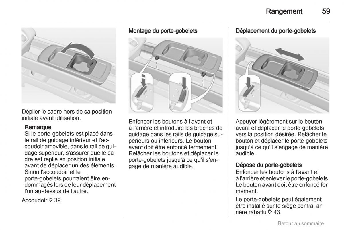 Opel Meriva B manuel du proprietaire / page 59