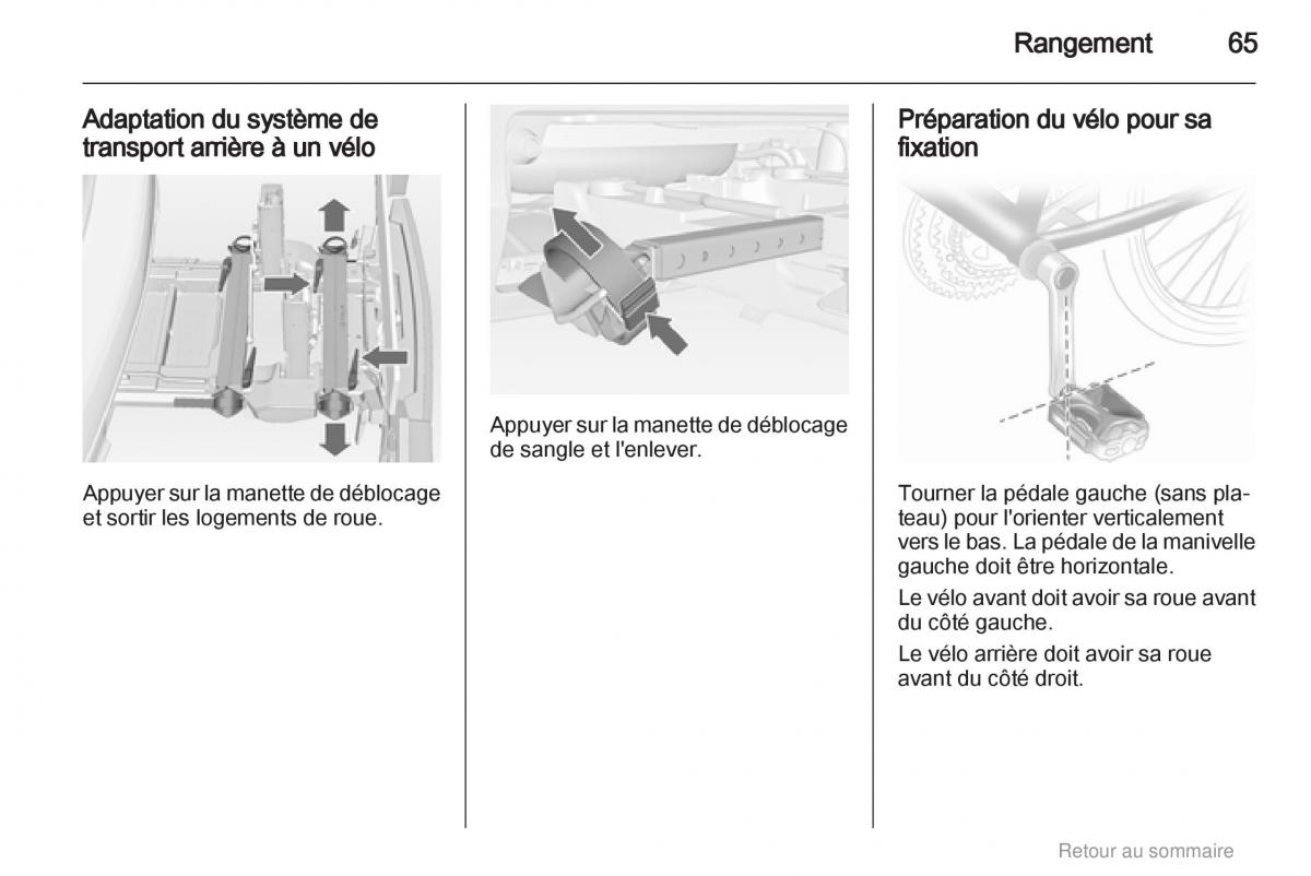 Opel Meriva B manuel du proprietaire / page 65