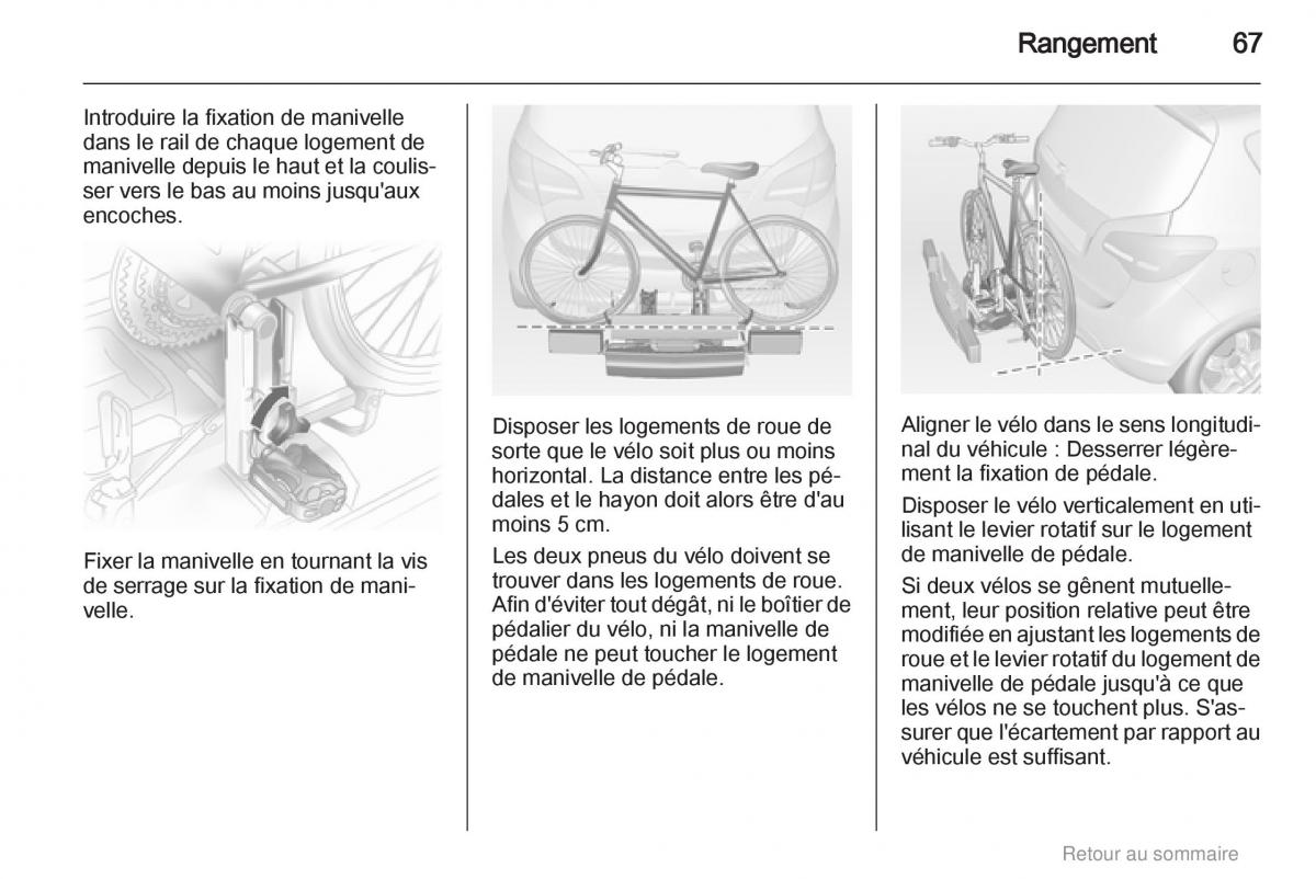 Opel Meriva B manuel du proprietaire / page 67