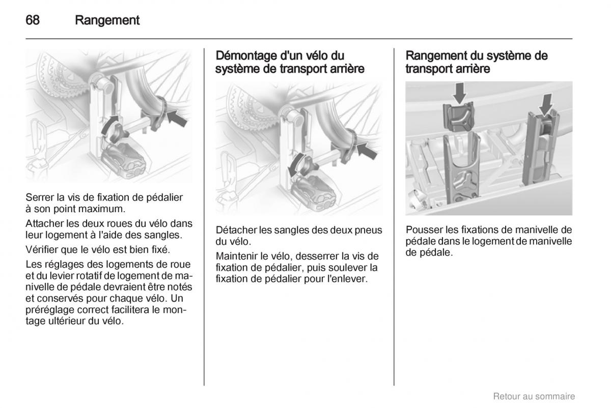 Opel Meriva B manuel du proprietaire / page 68