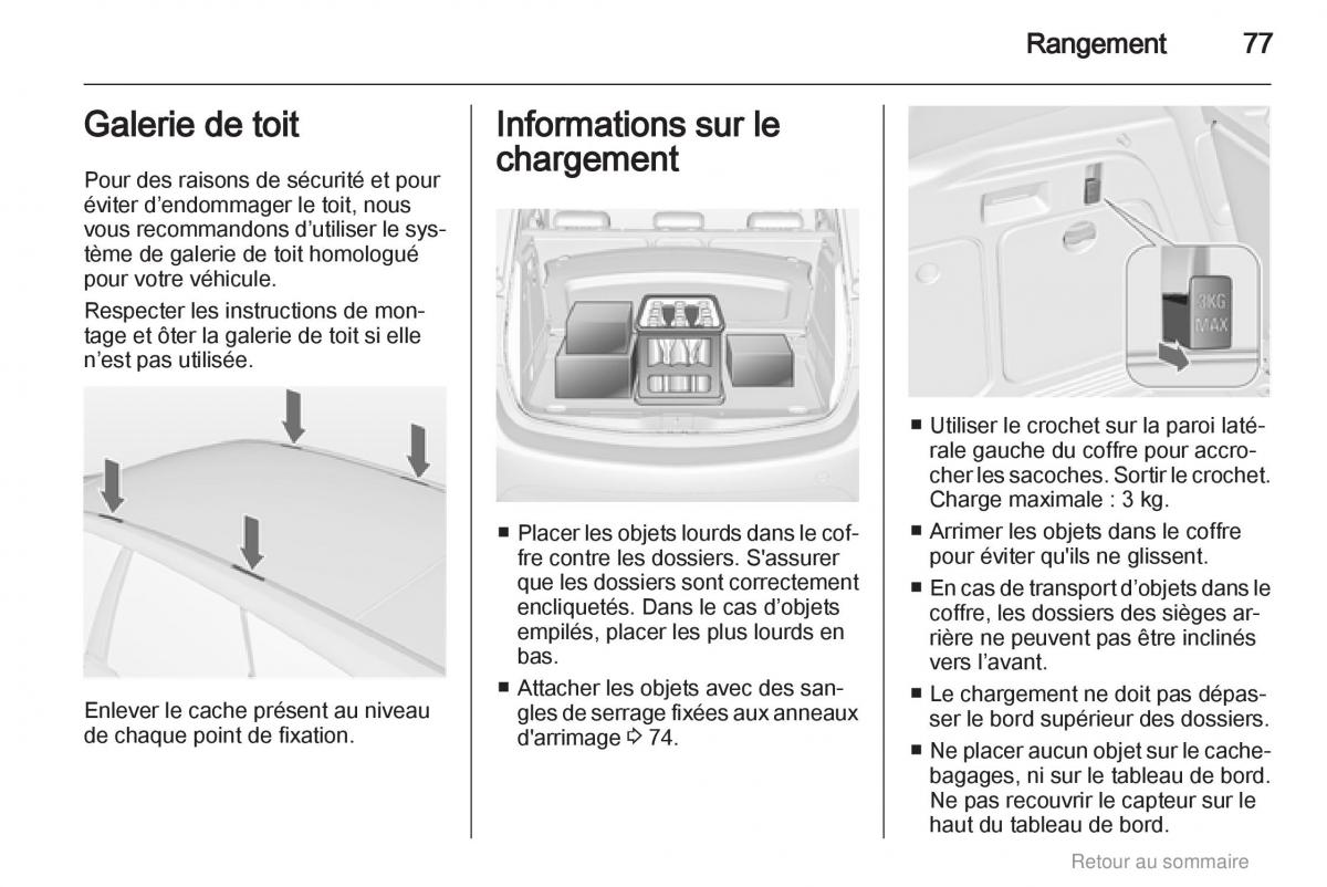 Opel Meriva B manuel du proprietaire / page 77