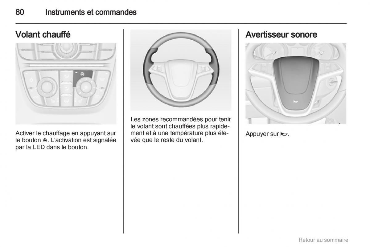 Opel Meriva B manuel du proprietaire / page 80