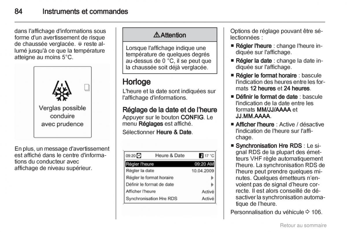 Opel Meriva B manuel du proprietaire / page 84