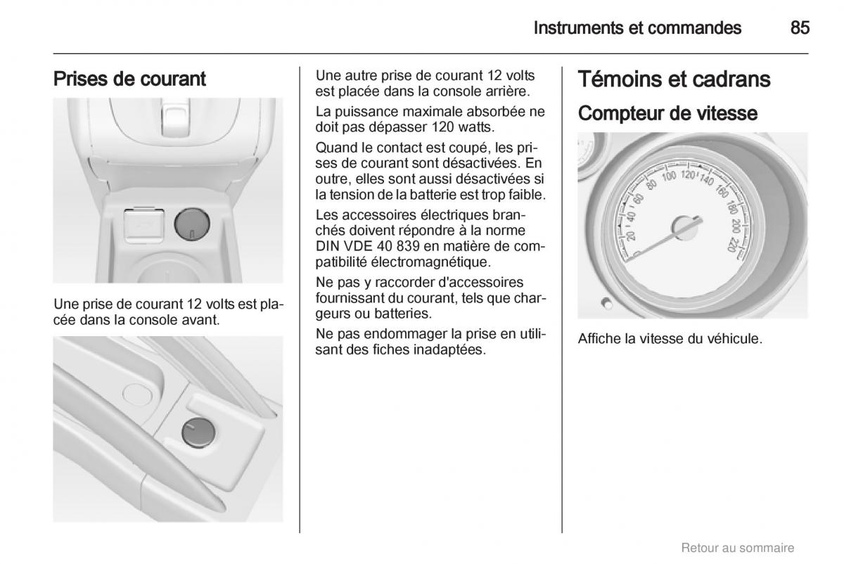 Opel Meriva B manuel du proprietaire / page 85