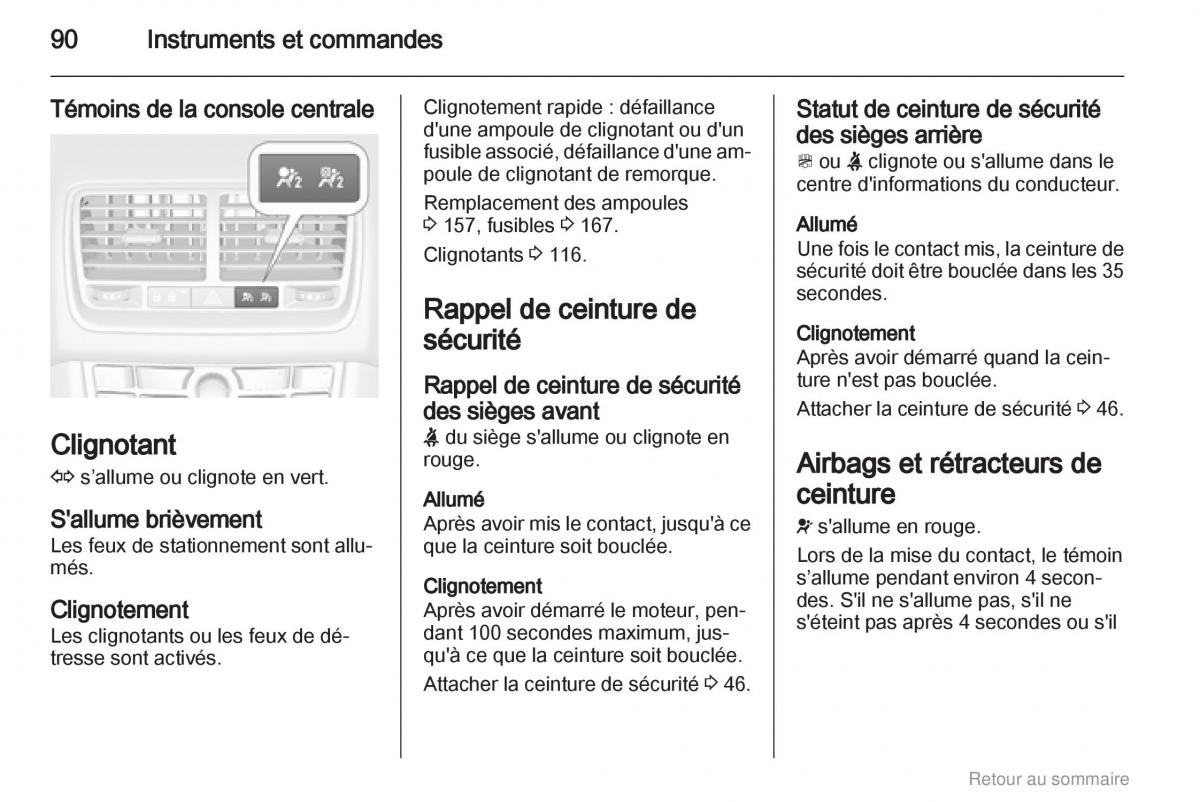 Opel Meriva B manuel du proprietaire / page 90