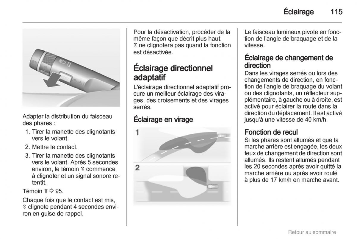 Opel Meriva B manuel du proprietaire / page 115